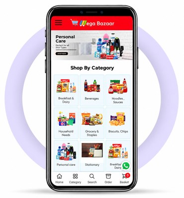 Mega Bazaar Android app built with er4u