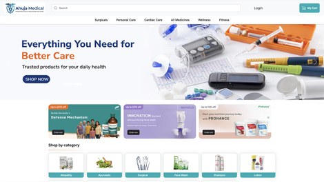 Ahuja Medical — online store built with er4u