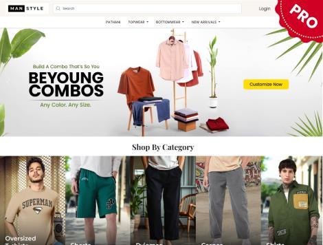 Man Style online store built with er4u